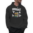 Booooks Ghost Reading Books Halloween Librarian Teacher Men Hoodie