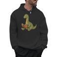 Brachiosaurus Dinosaur Reading Book Nerd Men Hoodie
