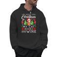 Cat Books Wine Lover Cute Cat Christmas Men Women Men Hoodie