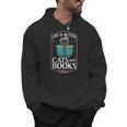 Cat Read Book Reader Reading Librarian Men Hoodie