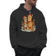 Cats Reading Books Christmas Tree Men Hoodie