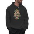 Christmas Tree Library Xmas Lights Tree Book Lover Librarian Men Hoodie