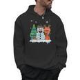 Christmas Tree Snowman Reindeer Book Stack Tee Librarian Men Hoodie