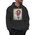 The Crimson Crescent 90s Retro Comic Book Superheroine Art Men Hoodie