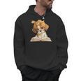 Cute Beagle Puppy Reading Book Lover Dog Animal Graphic Men Hoodie Cute Beagle Puppy Reading Book Lover Dog Animal Graphic Men Hoodie