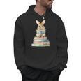 Cute Bunny Reading Book Back To School Easter Men Hoodie
