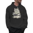 Cute Cat Reading Book Classic Bookworm Animal Pet Lover Men Hoodie Cute Cat Reading Book Classic Bookworm Animal Pet Lover Men Hoodie