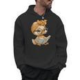 Cute Duckling Reading Book With Men Hoodie