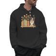 Cute Kawaii Border Collie Dog Books Flowers Men Hoodie Cute Kawaii Border Collie Dog Books Flowers Men Hoodie