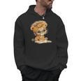 Cute Lion Cub Reading Book With Headwrap Men Hoodie