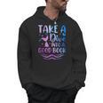 Cute Mermaid Librarian Teacher Dive Into A Good Book Reading Men Hoodie