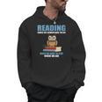 Cute Owl Reading Book Lover Positive Saying Men Hoodie