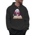 Cute Panda With Book And Hot Cocoa Reading Men Hoodie