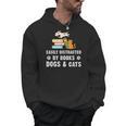 Cute Pet Animals Book Easily Distracted By Dogs Cats & Books Men Hoodie Cute Pet Animals Book Easily Distracted By Dogs Cats & Books Men Hoodie