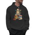 Cute Reading Chicken With Glasses Books Bookworm Reader Men Hoodie