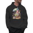 Cute Summer Relaxing Gnome Art For Book Lovers Men Hoodie
