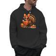 Cute Turkey Reading Book Lovers Bow Thanksgiving Men Hoodie Cute Turkey Reading Book Lovers Bow Thanksgiving Men Hoodie