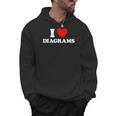 Diagram Heart Cute Schematic Plan Book Blueprint Fan Men Hoodie