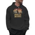 Doodles And Books Goldendoodle Dog Doodle Book Lover Retro Men Hoodie