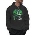 Dragon Reading Books Bookworm Men Hoodie