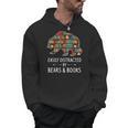 Easily Distracted By Bears & Books Lover Mammal Animal Men Hoodie
