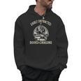 Easily Distracted By Books And Dragons Book Dragon Lover Men Hoodie