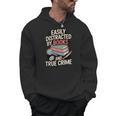 Easily Distracted By Books And True Crime Men Hoodie