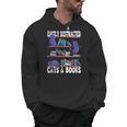Easily Distracted By Cats And Book Bookworm Cat Lover For Men Women Men Hoodie