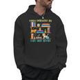 Easily Distracted By Cats And Books Cat Book Lovers Bookworm Men Hoodie