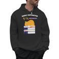 Easily Distracted Cats And Books Cute Cat Book Lover Men Hoodie