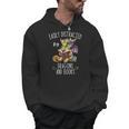 Easily Distracted By Dragons And Books Reading & Fantasy Men Hoodie