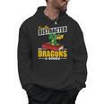 Easily Distracted By Dragons And Books Reading Book Dragon Men Hoodie
