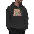 Floral Sloth Sleeping On Books Men Hoodie Floral Sloth Sleeping On Books Men Hoodie