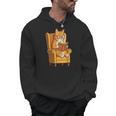 Ginger Tabby Cat Reading Book Glasses Retro Illustration Men Hoodie Ginger Tabby Cat Reading Book Glasses Retro Illustration Men Hoodie