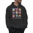 Girls 100 Days Of School Coquette Bow Pencil Bus Book Crayon Men Hoodie