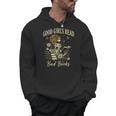 Good Girls Read Bad Books Vintage Skeleton Reader Men Hoodie