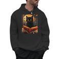 Halloween Cat Reading Books Spooky Cat Reader Teachers For Men Women Kids Men Hoodie Halloween Cat Reading Books Spooky Cat Reader Teachers For Men Women Kids Men Hoodie