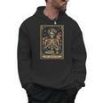 The Introvert Skeleton Tarot Card Coffee Book Lover Men Hoodie
