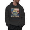 It's A Good Day To Read A Book Frog Vintage USA FLag Men Hoodie It's A Good Day To Read A Book Frog Vintage USA FLag Men Hoodie