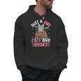 Just A Girl Who Loves Books And Cats Cat Reading Girls Men Hoodie