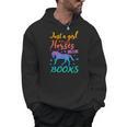 Just a Girl Who Loves Horses And Books Book Lover Men Hoodie