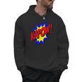 KAPOW Action Super Hero Retro Comic Book Bubble Superhero Men Hoodie
