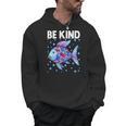 Be Kind Rainbow Scale Fish Teacher Reading Book Toddler Men Hoodie