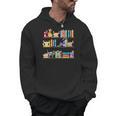 Library Cats Kittens Reader Book Lovers Pet Shelf Men Hoodie