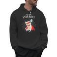 To The Library Superhero Book Cat Lover Librarian Men Hoodie