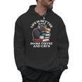 Life Is Better With Books Cats & Coffee Librarian Book Lover Men Hoodie Life Is Better With Books Cats & Coffee Librarian Book Lover Men Hoodie