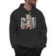 Llama Reading Book Reader Bookworm Alpaca Lover Men Hoodie