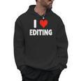 I Love Editing Heart Movie Film Newspaper Journalism Book Men Hoodie I Love Editing Heart Movie Film Newspaper Journalism Book Men Hoodie