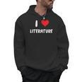 I Love Literature Heart Books Writing Reading Read Write Men Hoodie