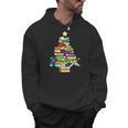 Merry Christmas Tree Reading Books Nerd Men Hoodie